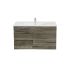 900MM Dark grey MDF Bathroom Vanity Left Drawers Wall Hung Cabinet Only
