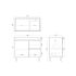 900MM Dark Oak MDF Bathroom Vanity Right Drawers Free Standing Cabinet Only