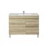 900MM White Oak MDF Bathroom Vanity Right Drawers Free Standing Cabinet Only