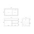 900MM Dark Grey MDF Bathroom Vanity Right Drawers Wall Hung Cabinet Only