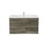 900MM Dark Grey MDF Bathroom Vanity Right Drawers Wall Hung Cabinet Only