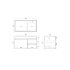 900MM Dark Oak MDF Bathroom Vanity Right Drawers Wall Hung Cabinet Only