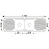Cora Double Bowl & Double Drainer Kitchen Sink 1380 x 480mm