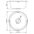 Round Kitchen Sink Laundry Sink Diameter 430mm 