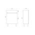 500mm Freestanding Bathroom Vanity With Legs Dark Grey Wood Grain 2 PAC Coating MDF Board