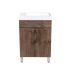500mm Freestanding Bathroom Vanity With Legs Dark Oak Wood Grain 2 PAC Coating MDF Board