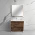 750mm Freestanding Bathroom Vanity With Legs Dark Oak Wood Grain 2 PAC Coating MDF Board 