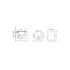 Enox66 Gloss White Wall Hung Pan with Thick UF Seat Cover Rimless Flushing Wall Hung Pan