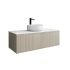 1200mm Coastal Oak Wall Hung Bathroom Vanity Right Drawer Grooved MDF Cabinet Only