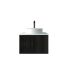 600mm Bottega Oak Wall Hung Bathroom Vanity 1 Door Grooved MDF Cabinet Only