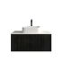 900mm Slim Bottega Oak Wall Hung Bathroom Vanity Right Drawer Grooved MDF Cabinet Only