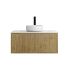 900mm Slim Prime Oak Wall Hung Bathroom Vanity Right Drawer Grooved MDF Cabinet Only