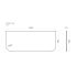 1204x503x15mm White Marble Look Sintered Stone Top Matte Finish Rounded Corner Benchtop