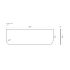 1508x503x15mm White Marble Look Sintered Stone Top Matte Finish Rounded Corner Benchtop