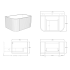 750mm Coastal Oak Curved Edge and V-Grooved Wall Hung Bathroom Vanity MDF Cabinet Only