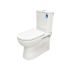 Moi Gloss White Back To Wall Toilet Suite with Slim PP Seat Cover & Bottom Inlet Cistern Rimless Flushing Two Piece Toilet