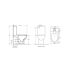 Moi Gloss White Back To Wall Toilet Suite with Slim PP Seat Cover & Bottom Inlet Cistern Rimless Flushing Two Piece Toilet