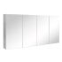 1500mm Wall Hung MDF Pencil Edge Gloss White Mirror Door Storage Shaving Cabinet