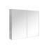 750mm Wall Hung MDF Pencil Edge Gloss White Mirror Door Storage Shaving Cabinet