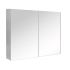 900mm Wall Hung MDF Pencil Edge Gloss White Mirror Door Storage Shaving Cabinet