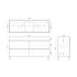 1500mm Freestanding Bathroom Vanity With Legs Matte White Finish PVC Vacuum Filmed Cabinet Only