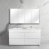 1500mm Freestanding Bathroom Vanity With Legs Matte White Finish PVC Vacuum Filmed Cabinet Only