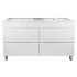 1500mm Freestanding Bathroom Vanity With Legs Matte White Finish PVC Vacuum Filmed Cabinet Only