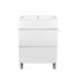 600mm Freestanding Bathroom Vanity With Legs Matte White Finish PVC Vacuum Filmed Cabinet Only