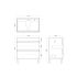 750mm Freestanding Bathroom Vanity With Legs Matte White Finish PVC Vacuum Filmed Cabinet Only 