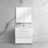 750mm Freestanding Bathroom Vanity With Legs Matte White Finish PVC Vacuum Filmed Cabinet Only 