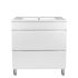 750mm Freestanding Bathroom Vanity With Legs Matte White Finish PVC Vacuum Filmed Cabinet Only 