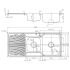 Otus 1 & 1/2 Bowl & Drainer Kitchen Sink 1080 x 480mm Right Hand Bowl