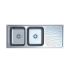 Otus Double Bowl & Drainer Kitchen Sink 1180 x 480mm Left Hand Bowl