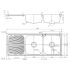 Otus Double Bowl & Drainer Kitchen Sink 1180 x 480mm Right Hand Bowl