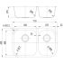 Otus Kitchen Sink 1 & 3/4 Bowl Undermount 710 x 456mm