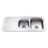 Cora 1 & 3/4 Bowl & Single Drainer Kitchen Sink 1080 x 480mm Right Hand Bowl