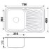Cora Single Bowl & Single Drainer Kitchen Sink 780 x 480mm Left Hand Bowl