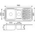 Cora 1 & 1/2 Bowl & Single Drainer Kitchen Sink 980 x 480mm Left Hand Bowl