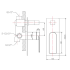 Ruki Wall Mixer with Diverter Gun Metal