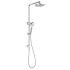 New Cora Round Multi-function Shower Set Chrome, 250mm Plastic Shower Head