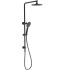 New Cora Round Multi-function Shower Set Matte Black, 250mm Plastic Shower Head