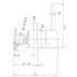 Otus Slimline SS Wall Mixer Trim Kits Gun Metal 