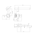 Otus Slimline SS Wall Basin Mixer Separate Back Plate Trim Kits Chrome
