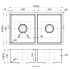 New Cora Double Bowl Above / Undermount Kitchen Sink 750 x 440mm