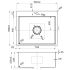 Eden Single Bowl Laundry Sink Above / Undermount Sink 580 x 500mm
