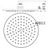 Cora Overhead Shower Chrome 200mm