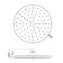 Otus Round Overhead Shower  250mm Gun Metal