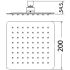 Nova Square Overhead Shower 200mm