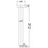 Round Vertical Shower Arm Chrome 300mm