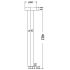 Round Vertical Shower Arm Chrome 470mm
